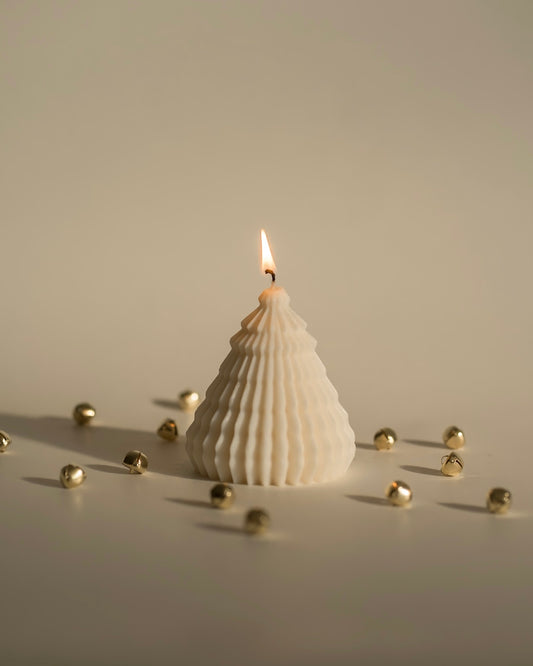 Noëlle | Origami Christmas Tree Candle Small | Soy Aromatherapy Candle for Home Decor, Bath, and Special Occasions