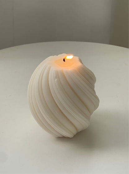 Maeve Twirl Column Candle | Home Decor Soy Candle for Home, Bath, Aromatherapy and Special Occasions