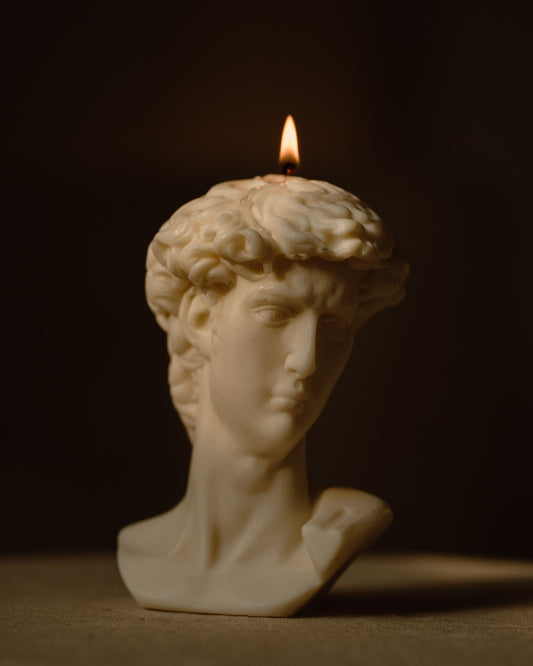 David Sculpture Candle | Soy Aromatherapy Candle for Home Decor, Bath, and Special Occasions