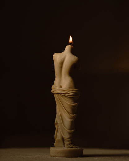 Venus de Milo Sculpture Candle | Soy Aromatherapy Candle for Home Decor, Bath, and Special Occasions