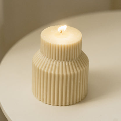 Arlo | Inverted Rippled Cup Soy Aromatherapy Candle for Home Decor, Bath, and Special Occasions