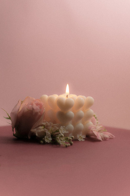 Afros Cupid's Cube | Heart Bubble Candle