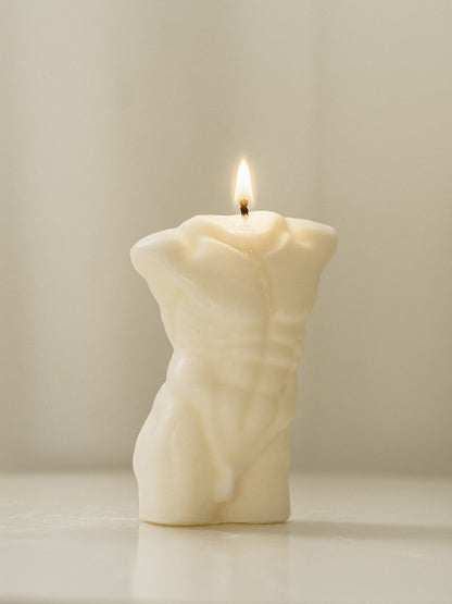 Hermes | Male Body Torso Candle | Soy Aromatherapy Candle for Home Decor, Bath, and Special Occasions