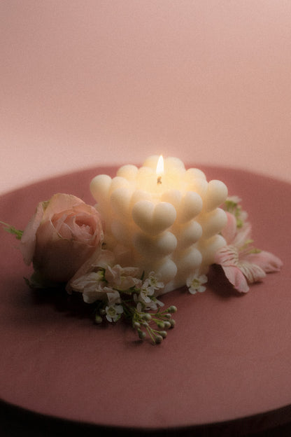 Afros Cupid's Cube | Heart Bubble Candle