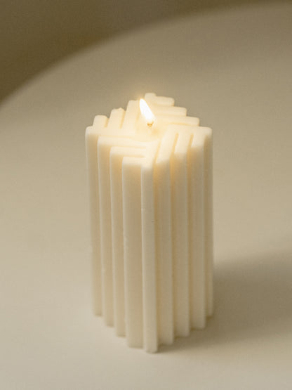 Neo | Geometric Pillar Soy Aromatherapy Candle for Home Decor, Bath, and Special Occasions