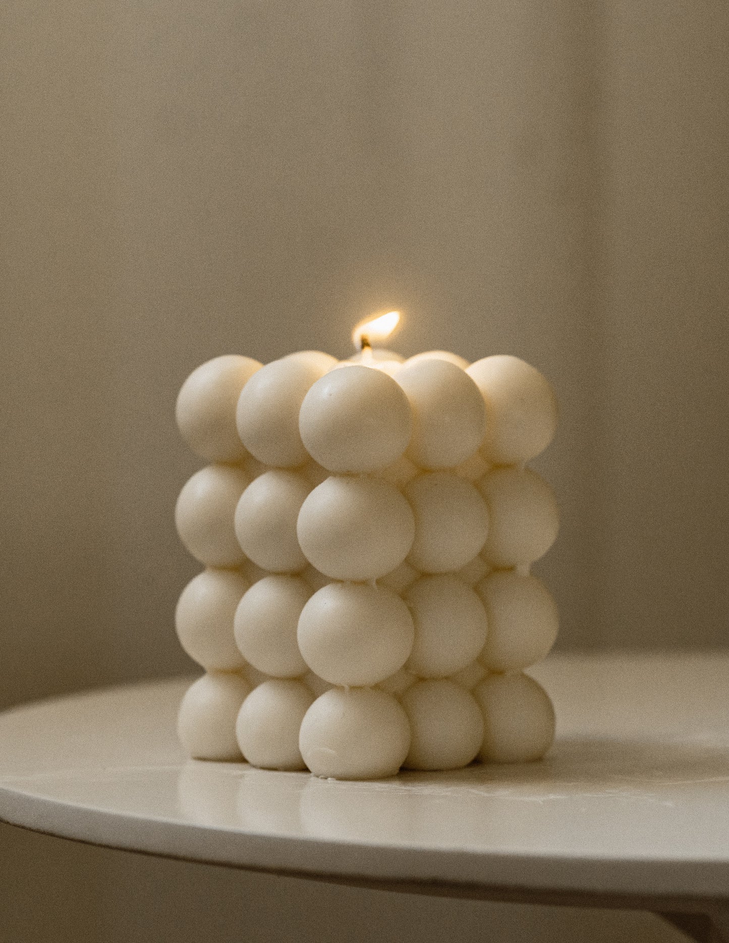 Afros Column Bubble Candle | Soy Aromatherapy Candle for Home Decor, Bath, and Special Occasions