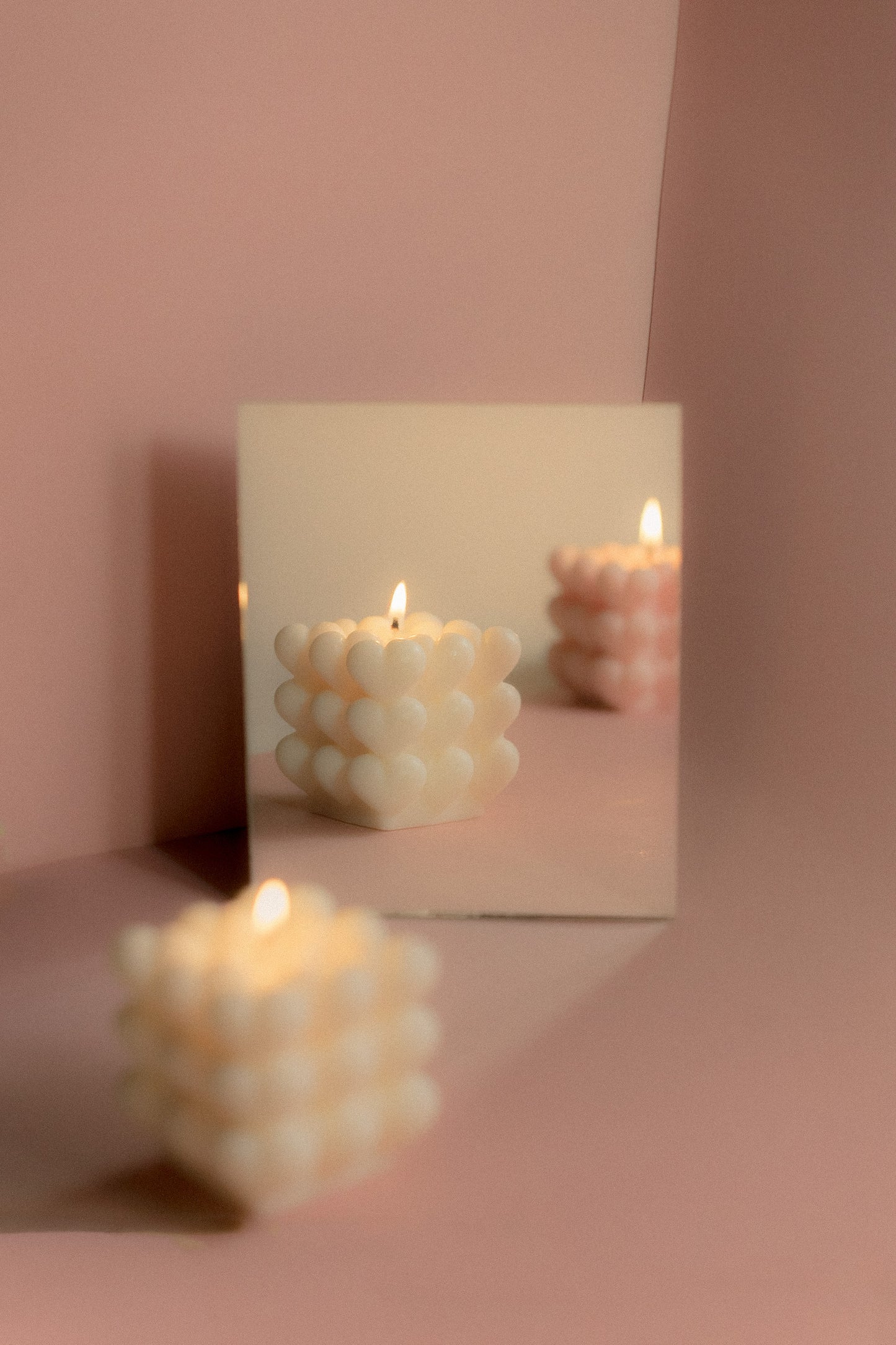 Afros Cupid's Cube | Heart Bubble Candle