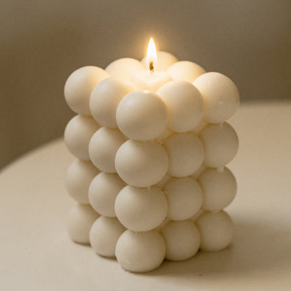 Afros Column Bubble Candle | Soy Aromatherapy Candle for Home Decor, Bath, and Special Occasions