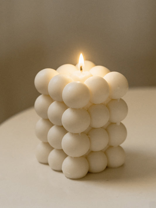 Decorative Sculptural Candles - Bubble Pillar Candle