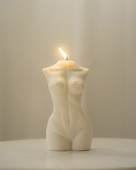 Athena | Female Body Torso Candle | Soy Aromatherapy Candle for Home Decor, Bath, and Special Occasions