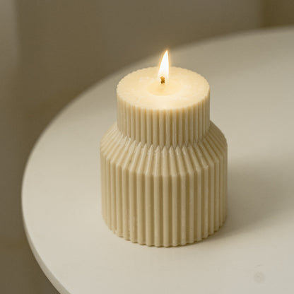 Arlo | Inverted Rippled Cup Soy Aromatherapy Candle for Home Decor, Bath, and Special Occasions