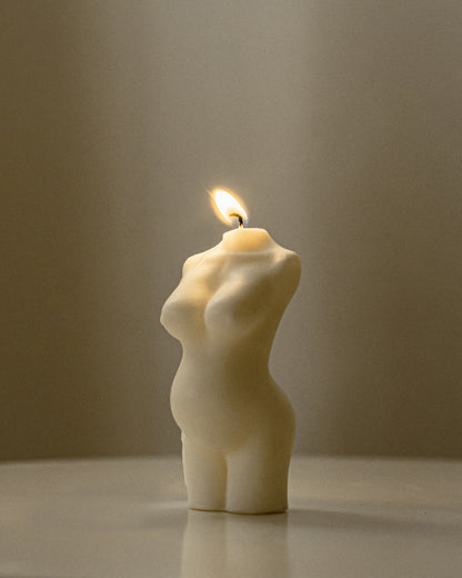 Hera | Pregnant Female Body Torso Candle | Soy Aromatherapy Candle for Home Decor, Bath, and Special Occasions