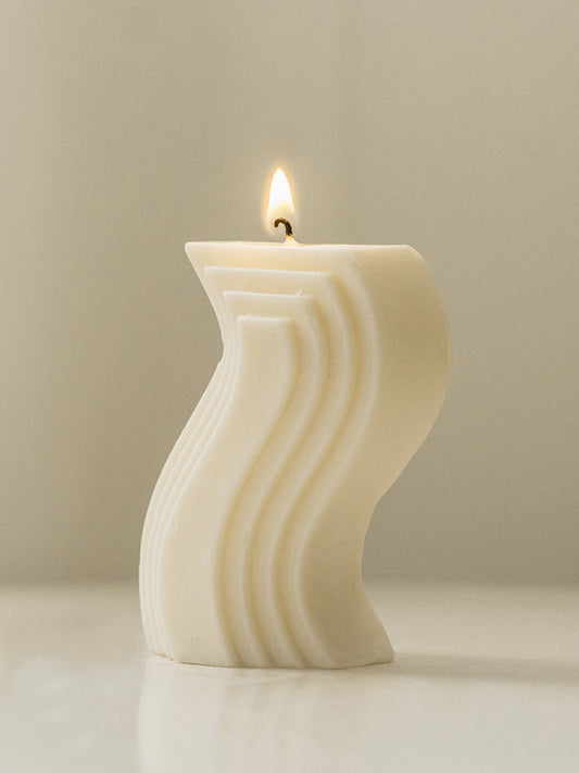 Andromeda | Distorted Pillar Soy Aromatherapy Candle for Home Decor, Bath, and Special Occasions