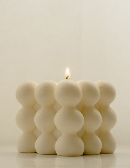 Afros XXL Colossal Bubble Cube Candle | Soy Aromatherapy Candle for Home Decor, Bath, and Special Occasions