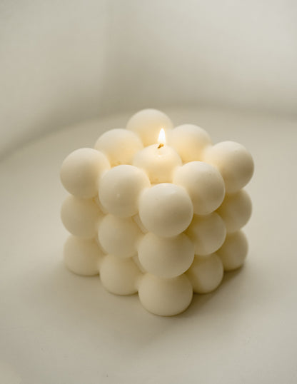 Afros XXL Colossal Bubble Cube Candle | Soy Aromatherapy Candle for Home Decor, Bath, and Special Occasions