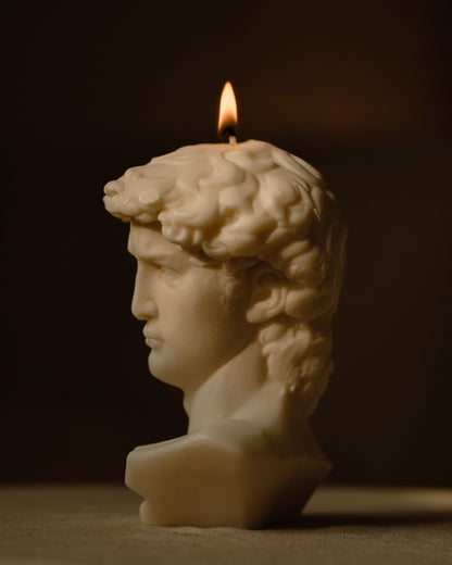 David Sculpture Candle | Soy Aromatherapy Candle for Home Decor, Bath, and Special Occasions