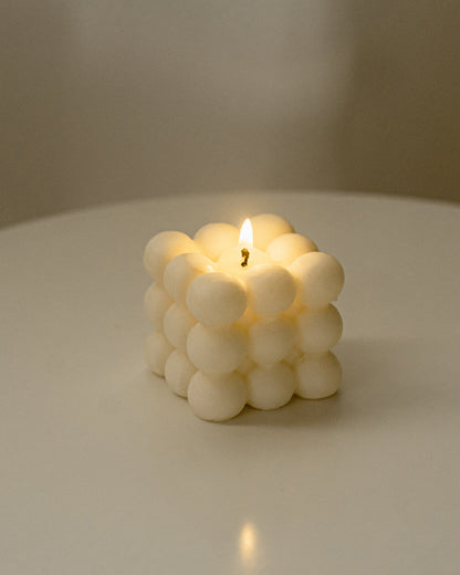 Afros Bubble Cube Candle | Soy Aromatherapy Candle for Home Decor, Bath, and Special Occasions